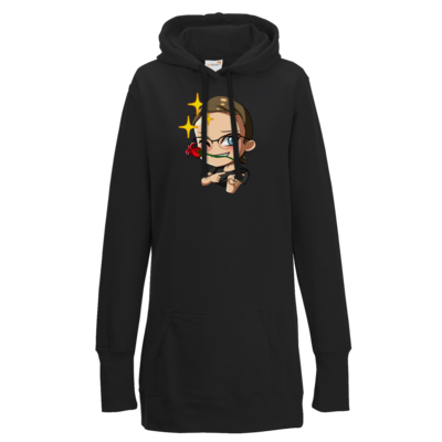 Motiv: Lady Longline Hoodie - Kermit - bestimme auf Wunsch Details wie Produkt, Grösse, Farbe und Position selbst ! Motiv: Lady Longline Hoodie - Kermit