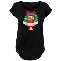 Motiv: Ladies Long Slub Tee - Syrenia - Merry Christmas - bestimme auf Wunsch Details wie Produkt, Grösse, Farbe und Position selbst ! Motiv: Ladies Long Slub Tee - Syrenia - Merry Christmas