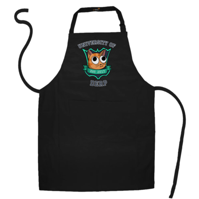 Motiv: Schürze - University of Derp - bestimme auf Wunsch Details wie Produkt, Grösse, Farbe und Position selbst ! Motiv: Schürze - University of Derp