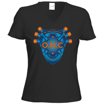Motiv: T-Shirts Damen V-Neck FAIR WEAR - O.N.C LOGO - bestimme auf Wunsch Details wie Produkt, Grösse, Farbe und Position selbst ! Motiv: T-Shirts Damen V-Neck FAIR WEAR - O.N.C LOGO