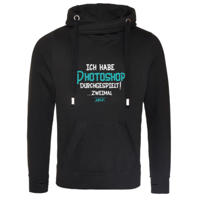 Motiv: Cross Neck Hoodie - Ich habe Photoshop durchgespielt - bestimme auf Wunsch Details wie Produkt, Grösse, Farbe und Position selbst ! Motiv: Cross Neck Hoodie - Ich habe Photoshop durchgespielt