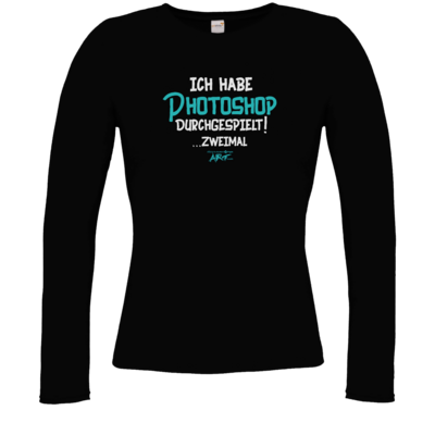 Motiv: Longsleeve Damen Organic - Ich habe Photoshop durchgespielt - bestimme auf Wunsch Details wie Produkt, Grösse, Farbe und Position selbst ! Motiv: Longsleeve Damen Organic - Ich habe Photoshop durchgespielt