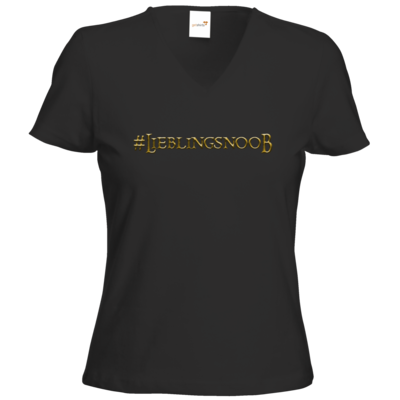 Motiv: T-Shirts Damen V-Neck FAIR WEAR - Lieblingsnoob - bestimme auf Wunsch Details wie Produkt, Grösse, Farbe und Position selbst ! Motiv: T-Shirts Damen V-Neck FAIR WEAR - Lieblingsnoob