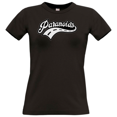 Motiv: T-Shirt Damen Premium FAIR WEAR - Paranoids Black - bestimme auf Wunsch Details wie Produkt, Grösse, Farbe und Position selbst ! Motiv: T-Shirt Damen Premium FAIR WEAR - Paranoids Black