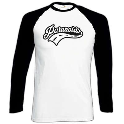 Motiv: Longsleeve Baseball T - Paranoids Black - bestimme auf Wunsch Details wie Produkt, Grösse, Farbe und Position selbst ! Motiv: Longsleeve Baseball T - Paranoids Black