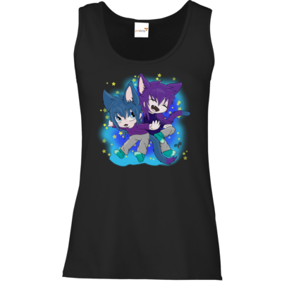 Motiv: Tank Top Damen Classic - Katzenbrüder - bestimme auf Wunsch Details wie Produkt, Grösse, Farbe und Position selbst ! Motiv: Tank Top Damen Classic - Katzenbrüder
