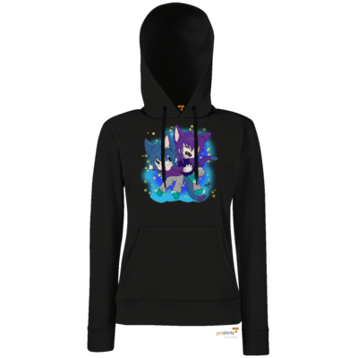 Motiv: Hoodie Damen Classic - Katzenbrüder - bestimme auf Wunsch Details wie Produkt, Grösse, Farbe und Position selbst ! Motiv: Hoodie Damen Classic - Katzenbrüder
