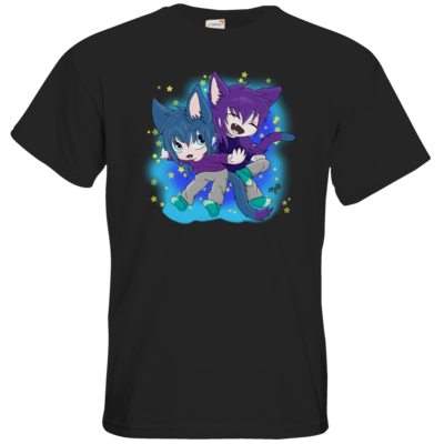 Motiv: T-Shirt Premium FAIR WEAR - Katzenbrüder - bestimme auf Wunsch Details wie Produkt, Grösse, Farbe und Position selbst ! Motiv: T-Shirt Premium FAIR WEAR - Katzenbrüder
