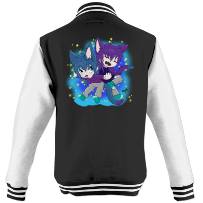 Motiv: College Jacke - Katzenbrüder - bestimme auf Wunsch Details wie Produkt, Grösse, Farbe und Position selbst ! Motiv: College Jacke - Katzenbrüder