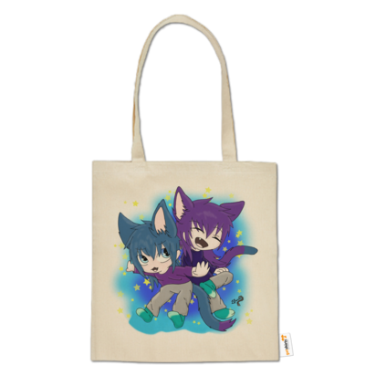 Motiv: Baumwolltasche - Katzenbrüder - bestimme auf Wunsch Details wie Produkt, Grösse, Farbe und Position selbst ! Motiv: Baumwolltasche - Katzenbrüder