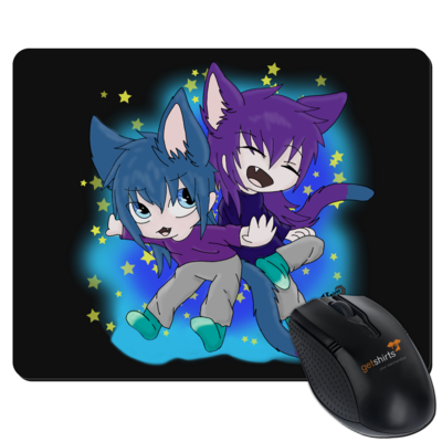 Motiv: Mousepad Textil - Katzenbrüder - bestimme auf Wunsch Details wie Produkt, Grösse, Farbe und Position selbst ! Motiv: Mousepad Textil - Katzenbrüder