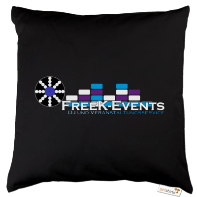 Motiv: Kissen Baumwolle - FreeK-Events-Logo - bestimme auf Wunsch Details wie Produkt, Grösse, Farbe und Position selbst ! Motiv: Kissen Baumwolle - FreeK-Events-Logo