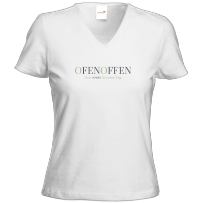 Motiv: T-Shirts Damen V-Neck FAIR WEAR - Ofen Offen Dein mhhh! für jeden Tag. - bestimme auf Wunsch Details wie Produkt, Grösse, Farbe und Position selbst ! Motiv: T-Shirts Damen V-Neck FAIR WEAR - Ofen Offen Dein mhhh! für jeden Tag.