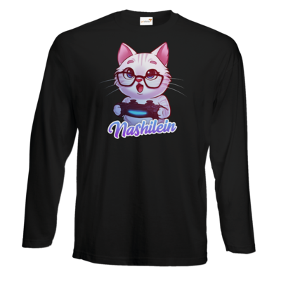 Motiv: Exact 190 Longsleeve FAIR WEAR - Nashi Logo + Schriftzug - bestimme auf Wunsch Details wie Produkt, Grösse, Farbe und Position selbst ! Motiv: Exact 190 Longsleeve FAIR WEAR - Nashi Logo + Schriftzug