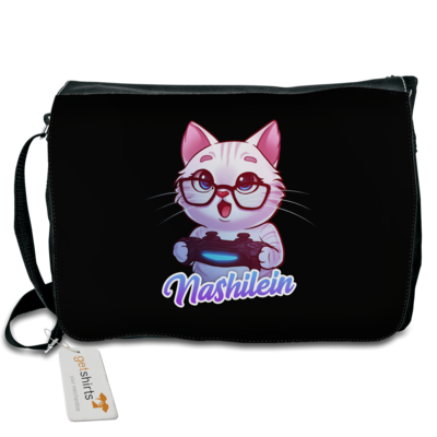 Motiv: Schultertasche - Nashi Logo + Schriftzug - bestimme auf Wunsch Details wie Produkt, Grösse, Farbe und Position selbst ! Motiv: Schultertasche - Nashi Logo + Schriftzug