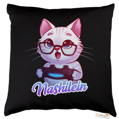 Motiv: Kissen Baumwolle - Nashi Logo + Schriftzug - bestimme auf Wunsch Details wie Produkt, Grösse, Farbe und Position selbst ! Motiv: Kissen Baumwolle - Nashi Logo + Schriftzug