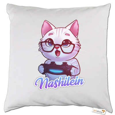 Motiv: Kissen - Nashi Logo + Schriftzug - bestimme auf Wunsch Details wie Produkt, Grösse, Farbe und Position selbst ! Motiv: Kissen - Nashi Logo + Schriftzug