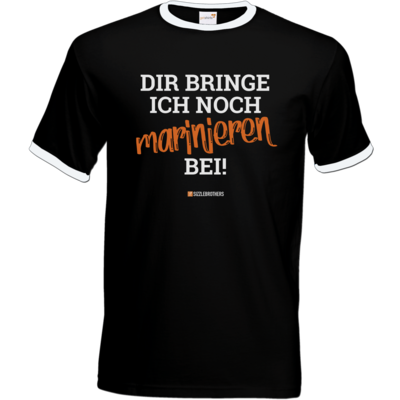 Motiv: T-Shirt Ringer - Marinieren bei bringen! - bestimme auf Wunsch Details wie Produkt, Grösse, Farbe und Position selbst ! Motiv: T-Shirt Ringer - Marinieren bei bringen!