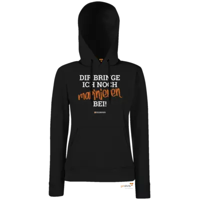 Motiv: Hoodie Damen Classic - Marinieren bei bringen! - bestimme auf Wunsch Details wie Produkt, Grösse, Farbe und Position selbst ! Motiv: Hoodie Damen Classic - Marinieren bei bringen!