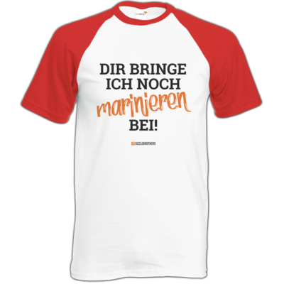 Motiv: Baseball-T FAIR WEAR - Marinieren bei bringen! - bestimme auf Wunsch Details wie Produkt, Grösse, Farbe und Position selbst ! Motiv: Baseball-T FAIR WEAR - Marinieren bei bringen!