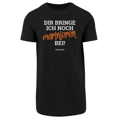 Motiv: Shaped Long Tee - Marinieren bei bringen! - bestimme auf Wunsch Details wie Produkt, Grösse, Farbe und Position selbst ! Motiv: Shaped Long Tee - Marinieren bei bringen!