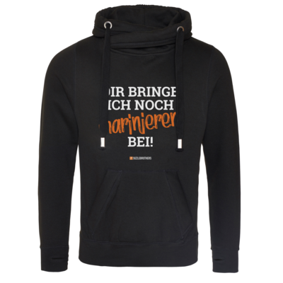 Motiv: Cross Neck Hoodie - Marinieren bei bringen! - bestimme auf Wunsch Details wie Produkt, Grösse, Farbe und Position selbst ! Motiv: Cross Neck Hoodie - Marinieren bei bringen!