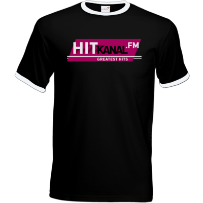 Motiv: T-Shirt Ringer - Hitkanal.FM - bestimme auf Wunsch Details wie Produkt, Grösse, Farbe und Position selbst ! Motiv: T-Shirt Ringer - Hitkanal.FM