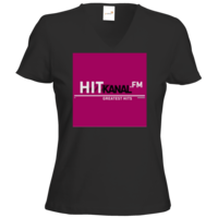 Motiv: T-Shirt Damen V-Neck Classic - Hitkanal.FM - bestimme auf Wunsch Details wie Produkt, Grösse, Farbe und Position selbst ! Motiv: T-Shirt Damen V-Neck Classic - Hitkanal.FM
