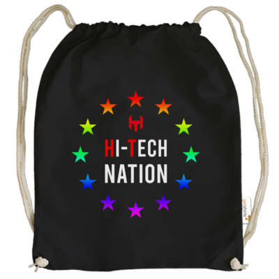 Motiv: Cotton Gymsac - HI-TECH NATION - bestimme auf Wunsch Details wie Produkt, Grösse, Farbe und Position selbst ! Motiv: Cotton Gymsac - HI-TECH NATION