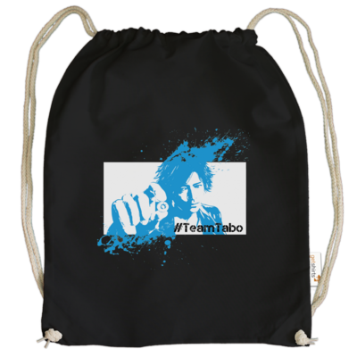 Motiv: Cotton Gymsac - #TeamTabo - Blau - bestimme auf Wunsch Details wie Produkt, Grösse, Farbe und Position selbst ! Motiv: Cotton Gymsac - #TeamTabo - Blau