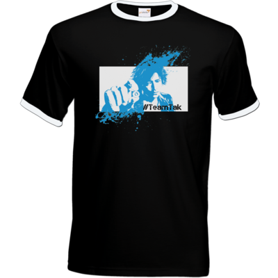 Motiv: T-Shirt Ringer - #TeamTak - Blau - bestimme auf Wunsch Details wie Produkt, Grösse, Farbe und Position selbst ! Motiv: T-Shirt Ringer - #TeamTak - Blau