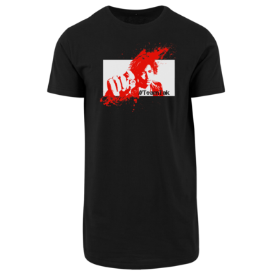 Motiv: Shaped Long Tee - #TeamTak - Rot - bestimme auf Wunsch Details wie Produkt, Grösse, Farbe und Position selbst ! Motiv: Shaped Long Tee - #TeamTak - Rot