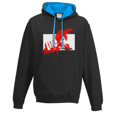 Motiv: Two-Tone Hoodie - #TeamTak - Rot - bestimme auf Wunsch Details wie Produkt, Grösse, Farbe und Position selbst ! Motiv: Two-Tone Hoodie - #TeamTak - Rot
