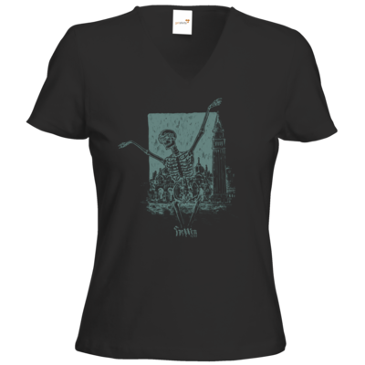 Motiv: T-Shirts Damen V-Neck FAIR WEAR - HeXXen - Totentanz - bestimme auf Wunsch Details wie Produkt, Grösse, Farbe und Position selbst ! Motiv: T-Shirts Damen V-Neck FAIR WEAR - HeXXen - Totentanz