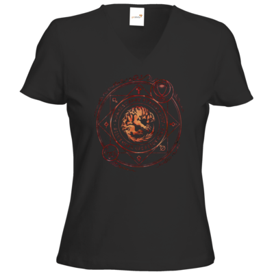 Motiv: T-Shirts Damen V-Neck FAIR WEAR - Dämonen - Pandämonium - bestimme auf Wunsch Details wie Produkt, Grösse, Farbe und Position selbst ! Motiv: T-Shirts Damen V-Neck FAIR WEAR - Dämonen - Pandämonium