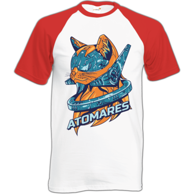 Motiv: Baseball-T FAIR WEAR - Retro Future Cat 