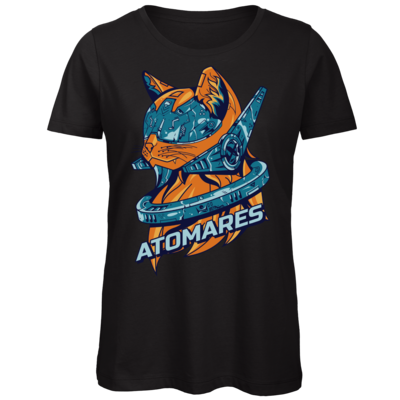 Motiv: Organic Lady T-Shirt - Retro Future Cat - bestimme auf Wunsch Details wie Produkt, Grösse, Farbe und Position selbst ! Motiv: Organic Lady T-Shirt - Retro Future Cat