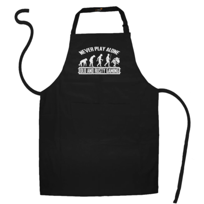 Motiv: Schürze - Evolution PUBG never play alone black or white - bestimme auf Wunsch Details wie Produkt, Grösse, Farbe und Position selbst ! Motiv: Schürze - Evolution PUBG never play alone black or white
