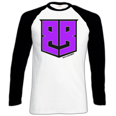 Motiv: Longsleeve Baseball T - Purple Logo - bestimme auf Wunsch Details wie Produkt, Grösse, Farbe und Position selbst ! Motiv: Longsleeve Baseball T - Purple Logo