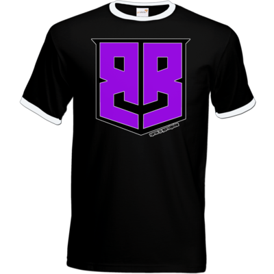 Motiv: T-Shirt Ringer - Purple Logo - bestimme auf Wunsch Details wie Produkt, Grösse, Farbe und Position selbst ! Motiv: T-Shirt Ringer - Purple Logo
