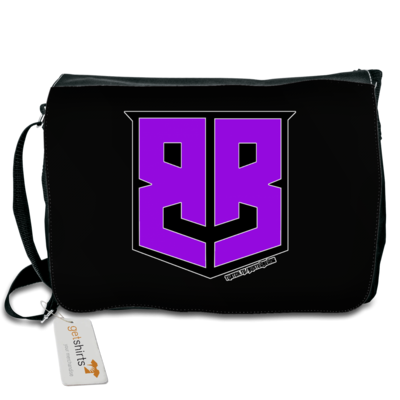 Motiv: Schultertasche - Purple Logo - bestimme auf Wunsch Details wie Produkt, Grösse, Farbe und Position selbst ! Motiv: Schultertasche - Purple Logo