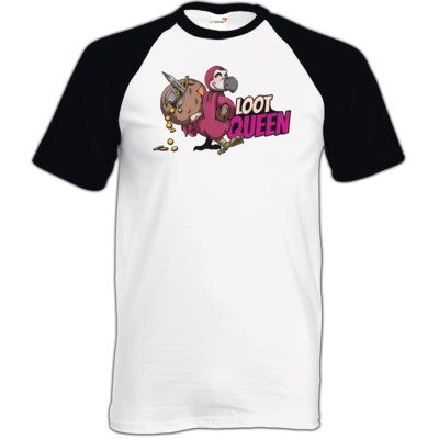 Motiv: TShirt Baseball - Loot-Queen - bestimme auf Wunsch Details wie Produkt, Grösse, Farbe und Position selbst ! Motiv: TShirt Baseball - Loot-Queen