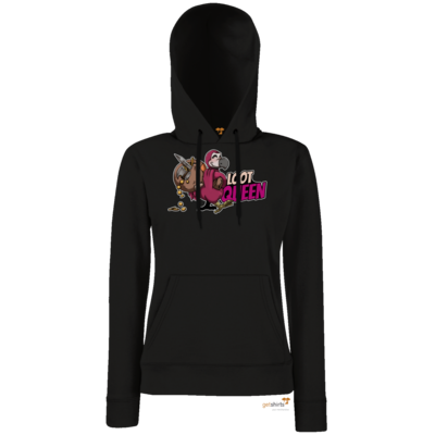Motiv: Hoodie Damen Classic - Loot-Queen - bestimme auf Wunsch Details wie Produkt, Grösse, Farbe und Position selbst ! Motiv: Hoodie Damen Classic - Loot-Queen