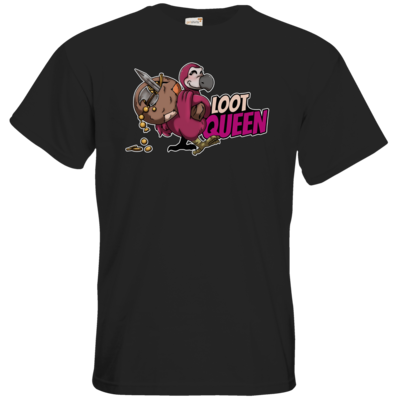 Motiv: T-Shirt Premium FAIR WEAR - Loot-Queen - bestimme auf Wunsch Details wie Produkt, Grösse, Farbe und Position selbst ! Motiv: T-Shirt Premium FAIR WEAR - Loot-Queen