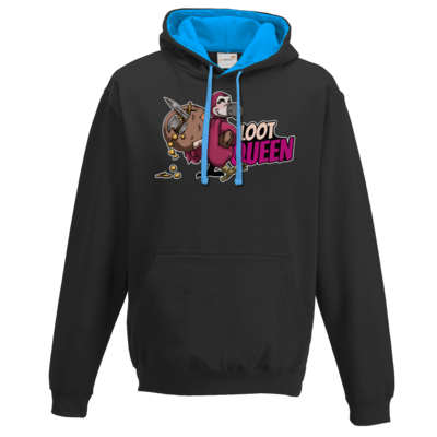 Motiv: Two-Tone Hoodie - Loot-Queen - bestimme auf Wunsch Details wie Produkt, Grösse, Farbe und Position selbst ! Motiv: Two-Tone Hoodie - Loot-Queen