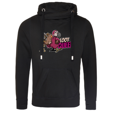 Motiv: Cross Neck Hoodie - Loot-Queen - bestimme auf Wunsch Details wie Produkt, Grösse, Farbe und Position selbst ! Motiv: Cross Neck Hoodie - Loot-Queen