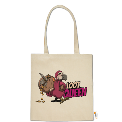 Motiv: Baumwolltasche - Loot-Queen - bestimme auf Wunsch Details wie Produkt, Grösse, Farbe und Position selbst ! Motiv: Baumwolltasche - Loot-Queen