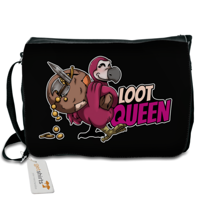 Motiv: Schultertasche - Loot-Queen - bestimme auf Wunsch Details wie Produkt, Grösse, Farbe und Position selbst ! Motiv: Schultertasche - Loot-Queen