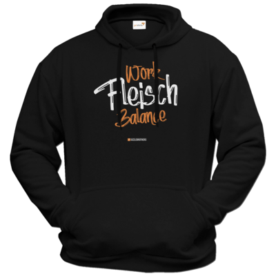 Motiv: Hoodie Premium FAIR WEAR - Fleisch Balance - bestimme auf Wunsch Details wie Produkt, Grösse, Farbe und Position selbst ! Motiv: Hoodie Premium FAIR WEAR - Fleisch Balance