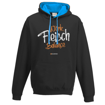 Motiv: Two-Tone Hoodie - Fleisch Balance - bestimme auf Wunsch Details wie Produkt, Grösse, Farbe und Position selbst ! Motiv: Two-Tone Hoodie - Fleisch Balance